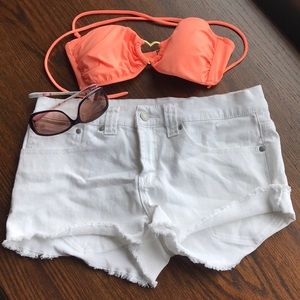 Venus White Jean Shorts